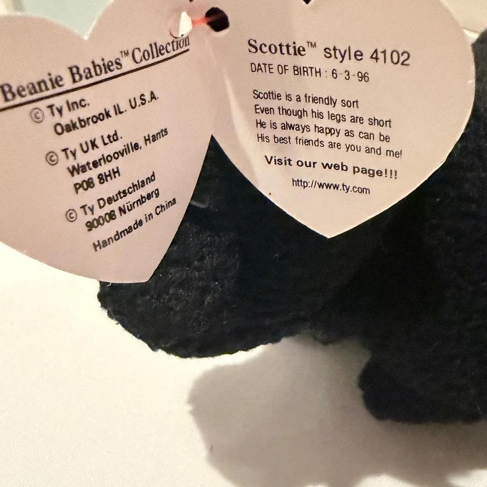 Ty Beanie Babies Dog Lot of 5 Tracker Fetch Spunky Scottie Error Tag Vintage